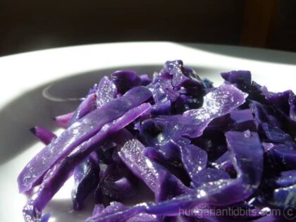 Braised red cabbage