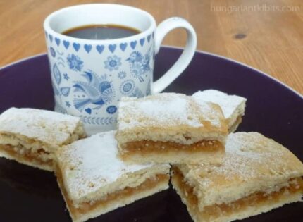 Hungarian apple slice cake